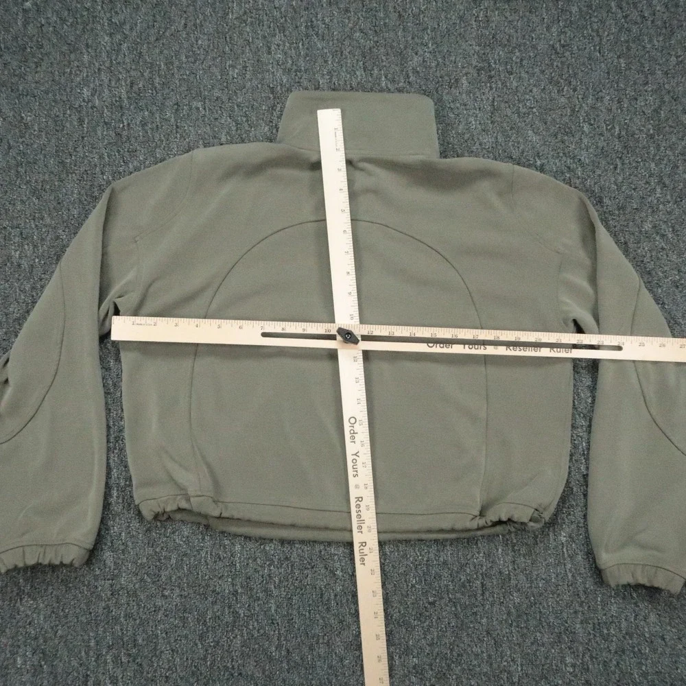 Lululemon‎ Pullover Womens Small Green Brushed Softstreme Half Zip Pockets